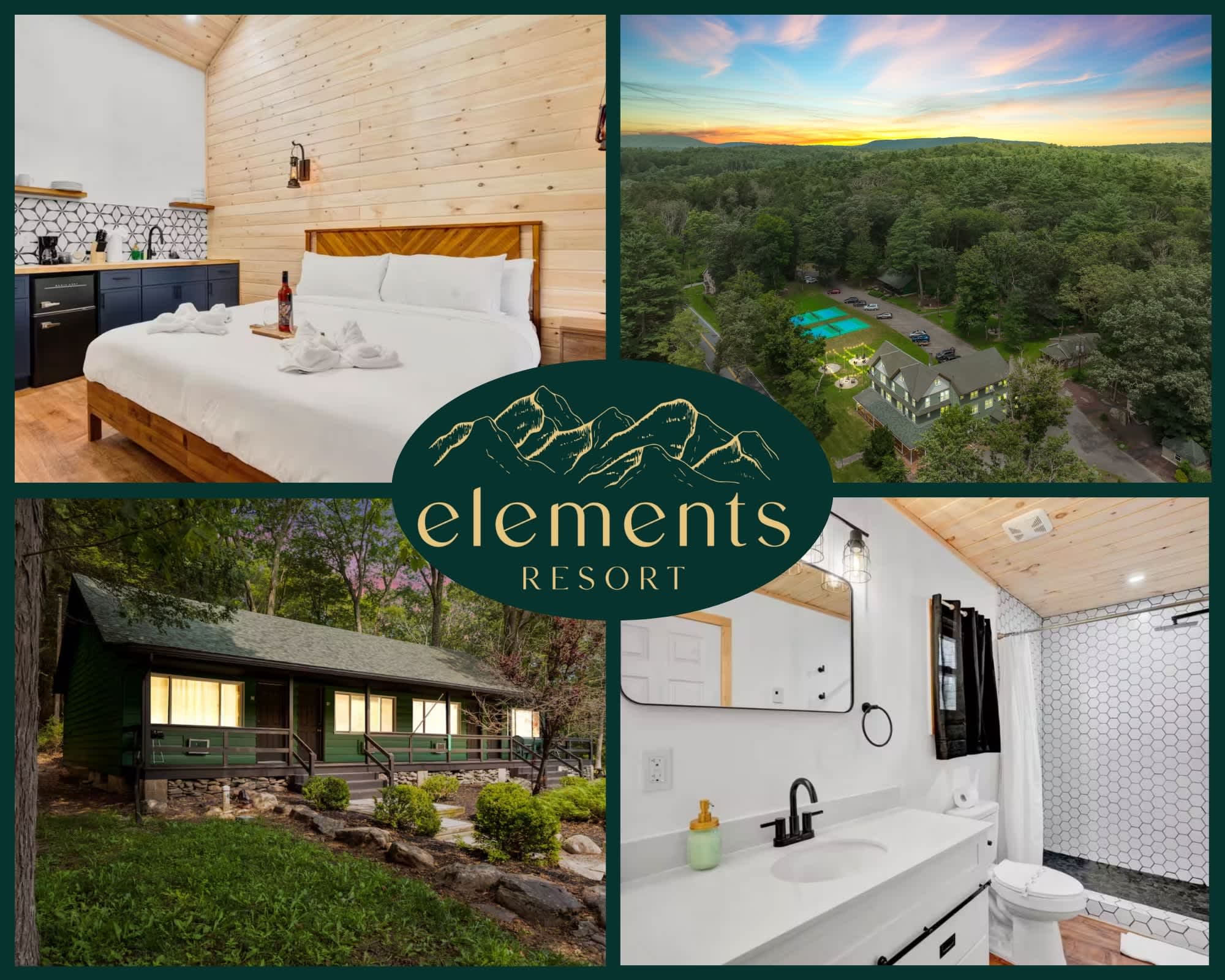 Vaulted Pine Pocono Modern | Firepits | Pickleball