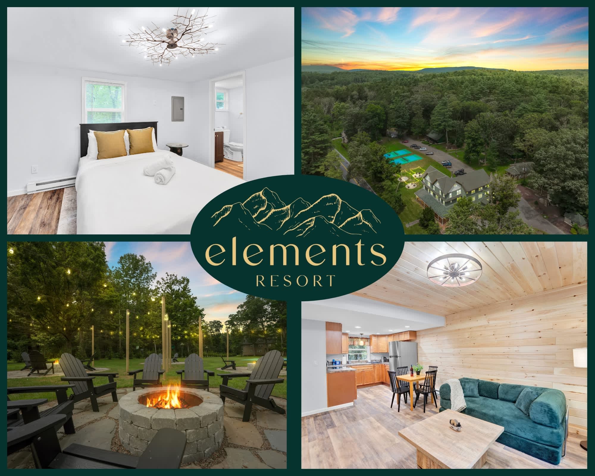 Elements Pocono Cottage | Firepit | Pickleball