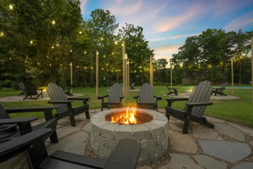 Elements Modern Pocono Cottage | Pickle | Firepits